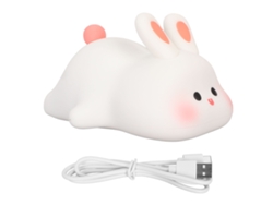 2026-lámpara Nocturna Conejo Kawaii De Silicona Suave Portátil Usb Recargable Para Bebés Niños