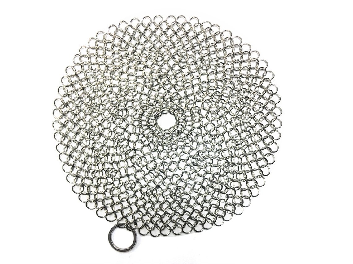 MEOIRUERY Limpiador de sartenes antirayaduras, acero inoxidable y hierro fundido para utensilios de cocina multifuncionales, elimina residuos fácilmente con sec