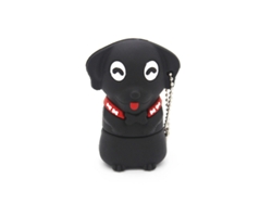 Unidad flash USB 2.0 con forma de perro (negra, 32 GB)