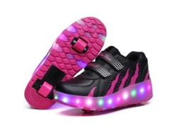 Zapatos Con Ruedas Led Para Niños Niñas Regalo Fiesta Cumpleaños Navidad Uht 38 (dentro De 23 Cm) Lavanda