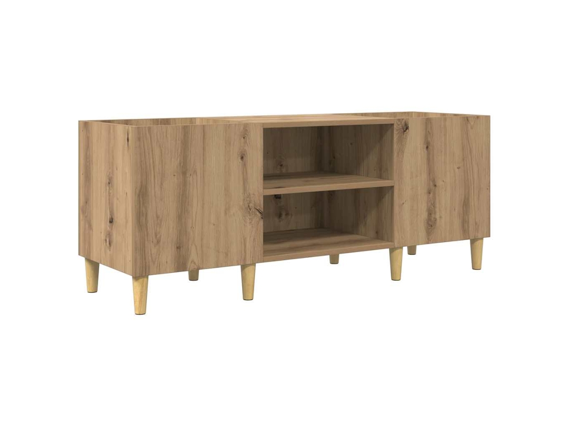 Maison Exclusive - Mueble Para Discos De Vinilo Roble Artesanal 121 X 38 X 48 Cm