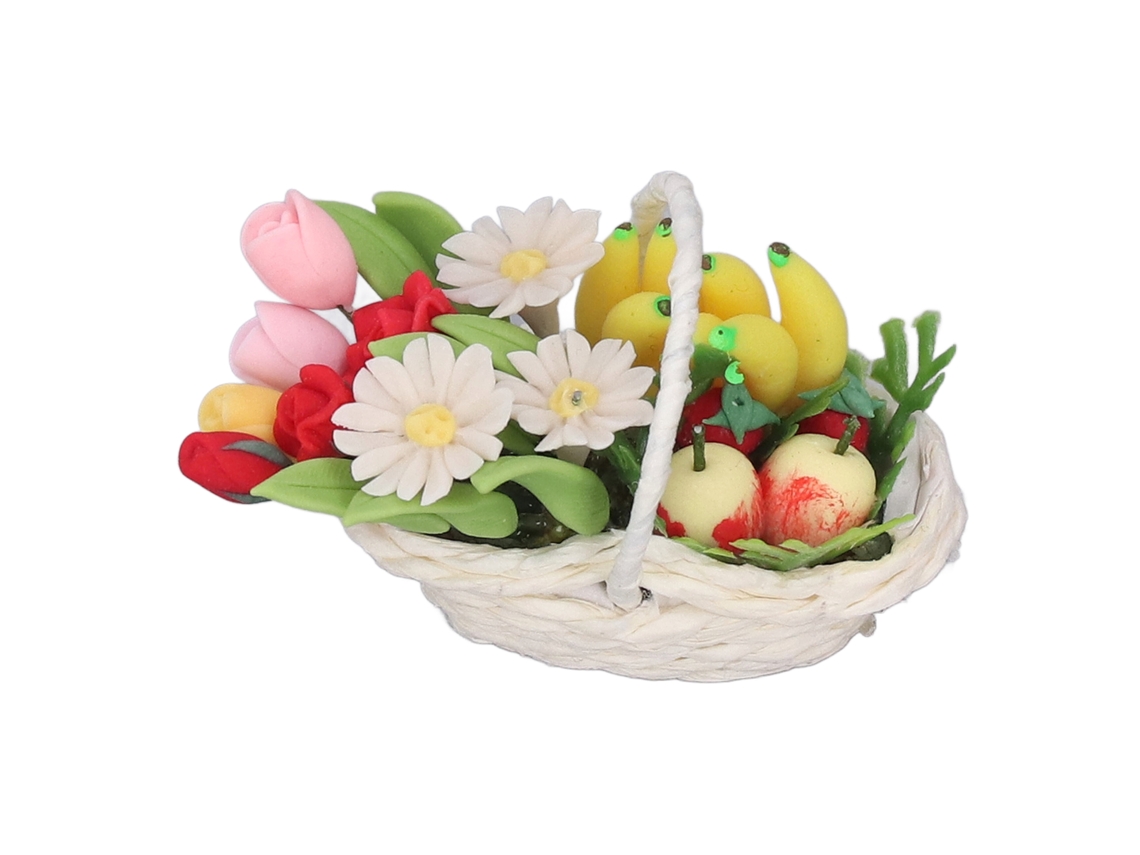 Flores De Argila Miniatura 1:12 Para Decoração De Casinha De Bonecas Diy