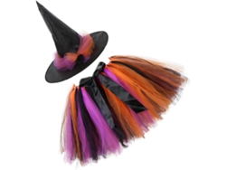 Disfraz De Halloween Para Niñas Con Sombrero, Ropa De Fiesta, Vestido Y Accesorios.