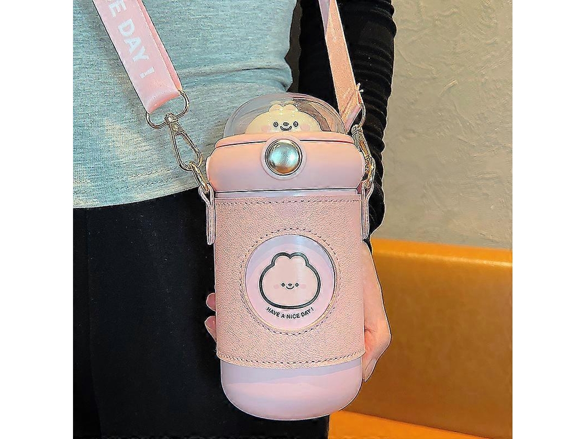 Botella térmica infantil de acero inoxidable con pajita, ideal para regalar. Ly Ebike