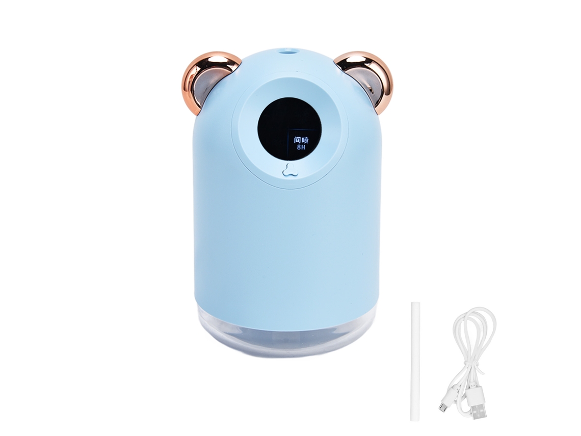 Mini humidificador recargable por USB, 2 modos, silencioso, humidificador de escritorio portátil con luz nocturna para automóvil, dormitorio, oficina.