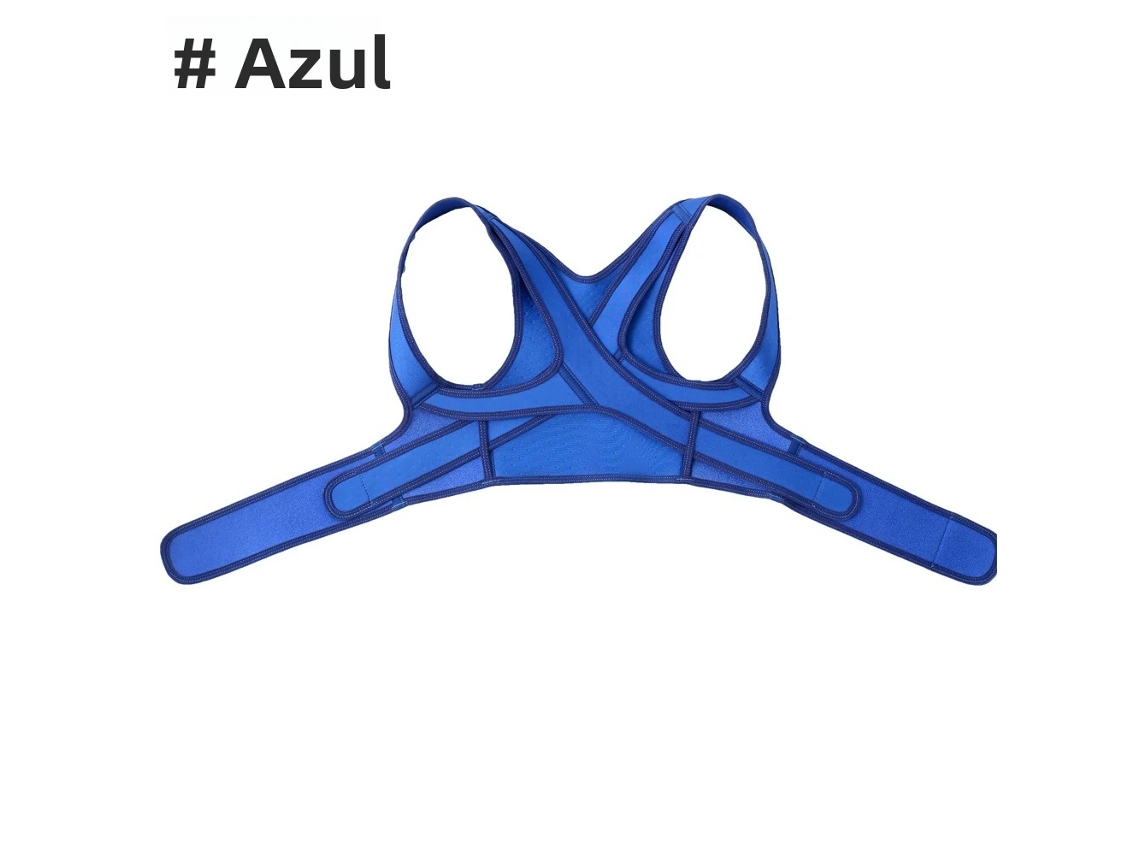 (azul L) Corrector De Postura Ajustable Y Transpirable Para La Espalda