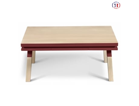 Mesa de Centro Rectangular MON PETIT MEUBLE FRANÇAIS con 1 Cajón (Tabaco de Ruca - Madera - 100 x 45 x 60 cm)