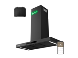 Campana De Pared Ciarra 90cm 650m³/h Función Boost Control Táctil/app Retardo De 5 Min-apagado Automático Negro Cd9102b-p
