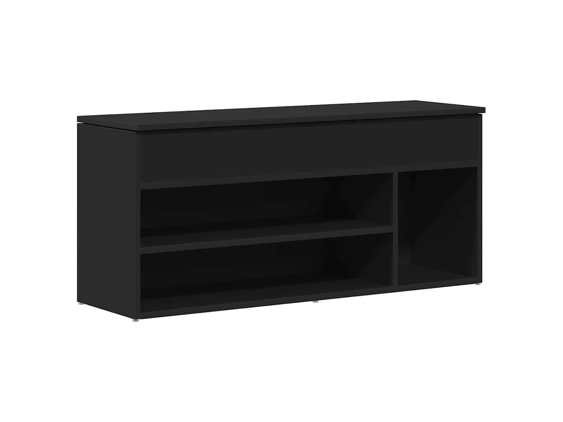 Banco Zapatero 102x30,5x45 cm Derivados de Madera Negro MAISON EXCLUSIVE