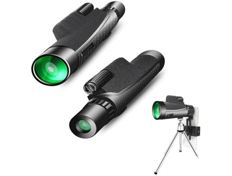 Telescopio Monocular ENZONS Mira telescópica HD impermeable para adultos 10-30X50 con teléfono inteligente para observación de aves Ca-Negro