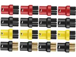 Juego De 16 Cepillos Para Limpiadora A Vapor Y Accesorios De Limpieza Con Mango Multiusos De Abs.