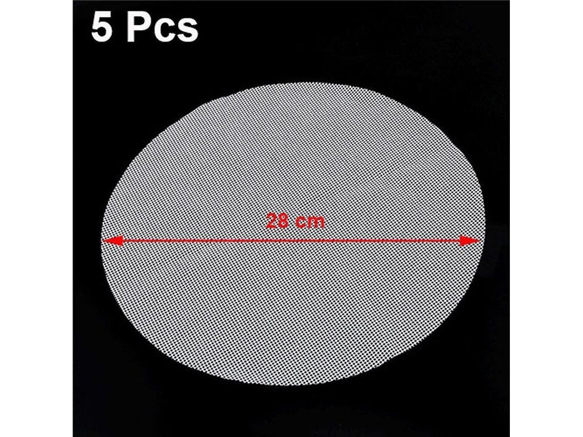 5 Tapetes Redondos De Silicona Antiadherentes Reutilizables Para Cocinar Al Vapor, 28 Cm.