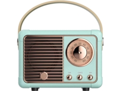 Altavoz Bluetooth portátil retro Digitallab, calidad de sonido HiFi de 360° para dormitorio y oficina, azul