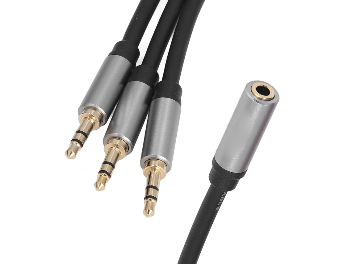 Cable Trrs De 3,5 Mm A 3,5 Mm, Divisor Estéreo Hembra A Macho Para Teléfono Móvil, Pc, Tableta, Portátil Y Auriculares