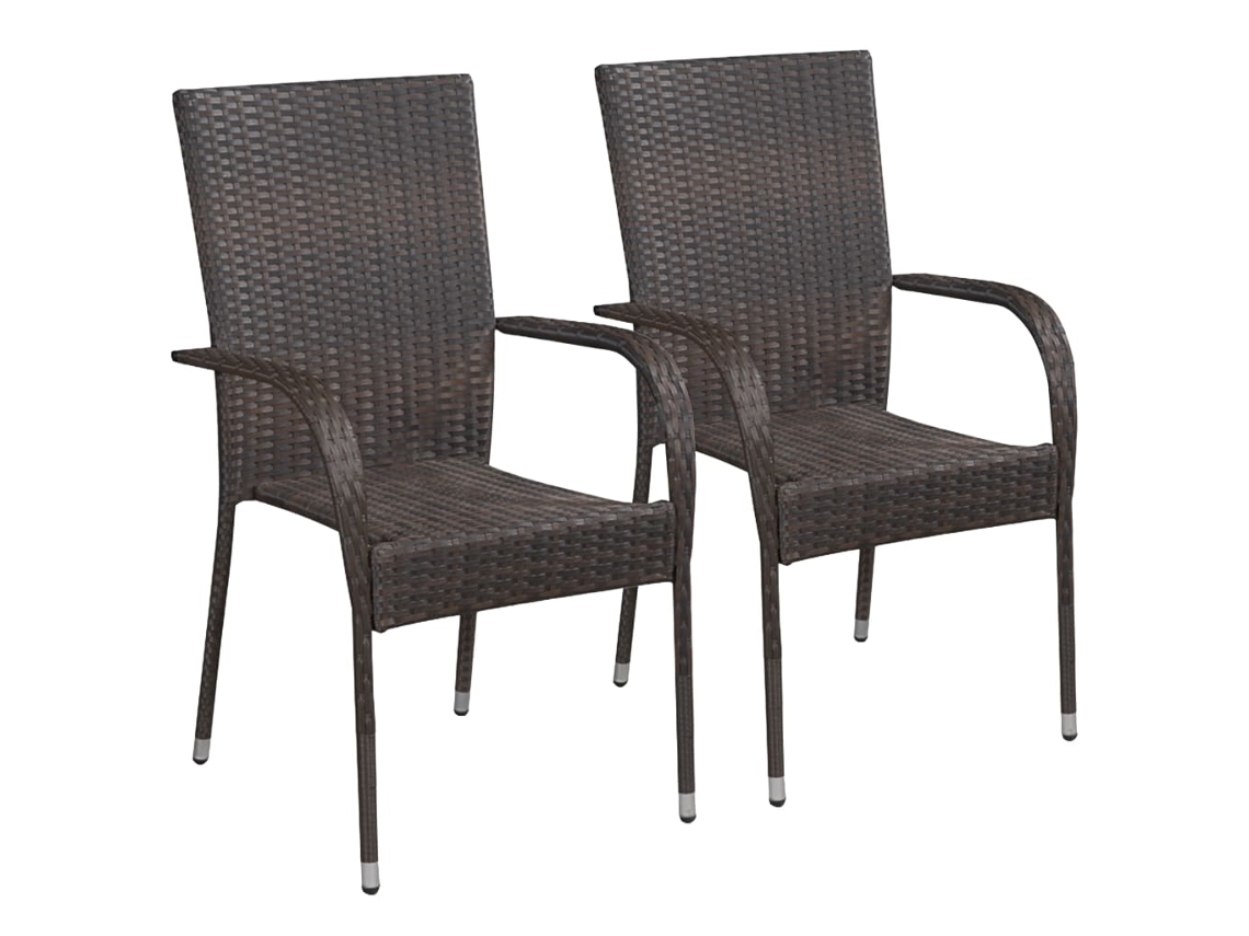 Maison Exclusive - Juego De Comedor Para Jardín 3 Piezas Marrón
