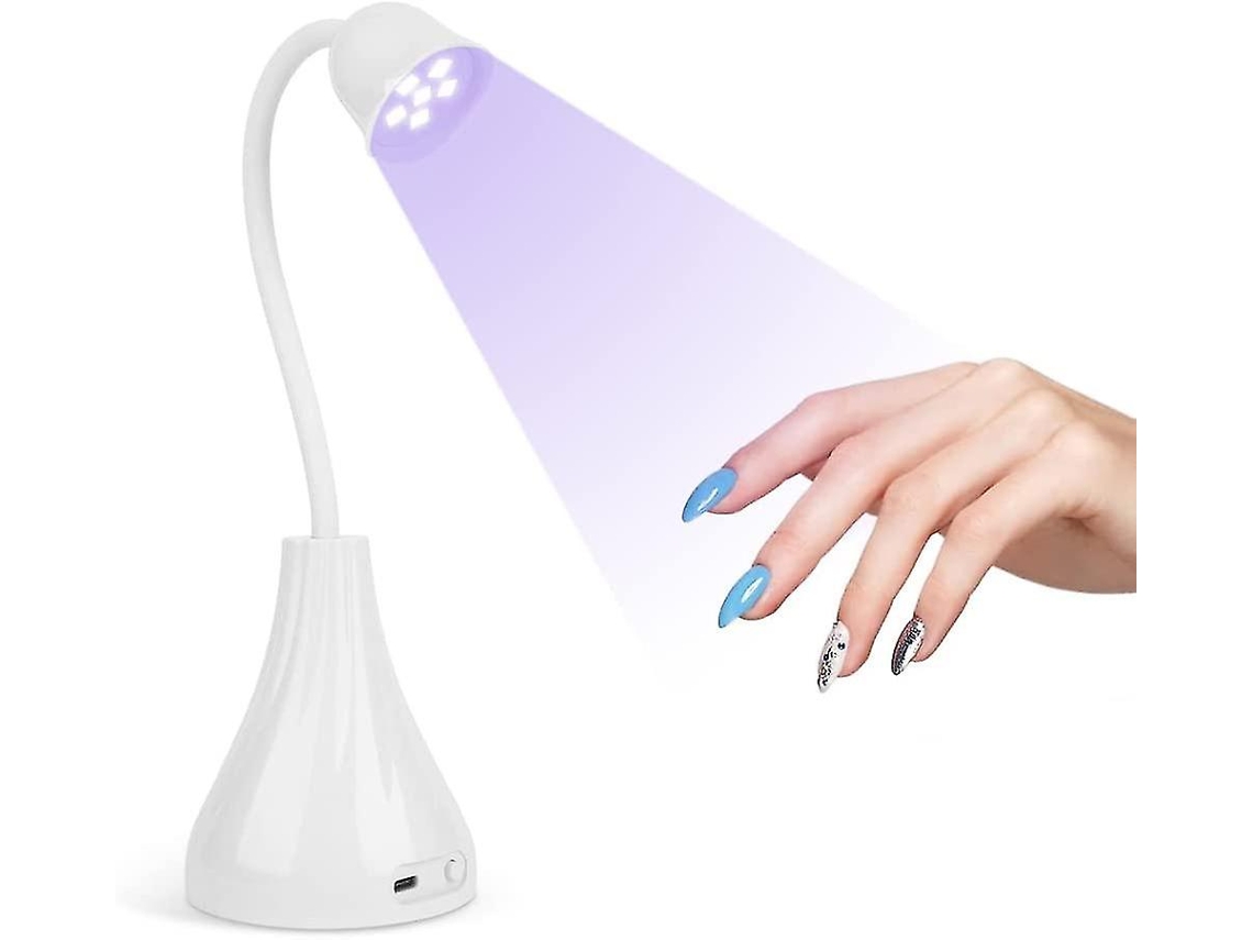 Minisecador de uñas con lámpara UV LED y luz de loto giratoria, manos libres, secado rápido, lámpara de curado de esmalte de uñas Ly Ebike