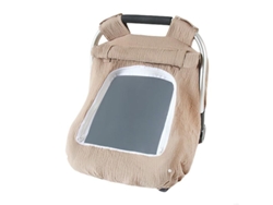 Funda para asiento de coche Chrui Baby, resistente al viento, cesta portabebés para recién nacidos (marrón claro)