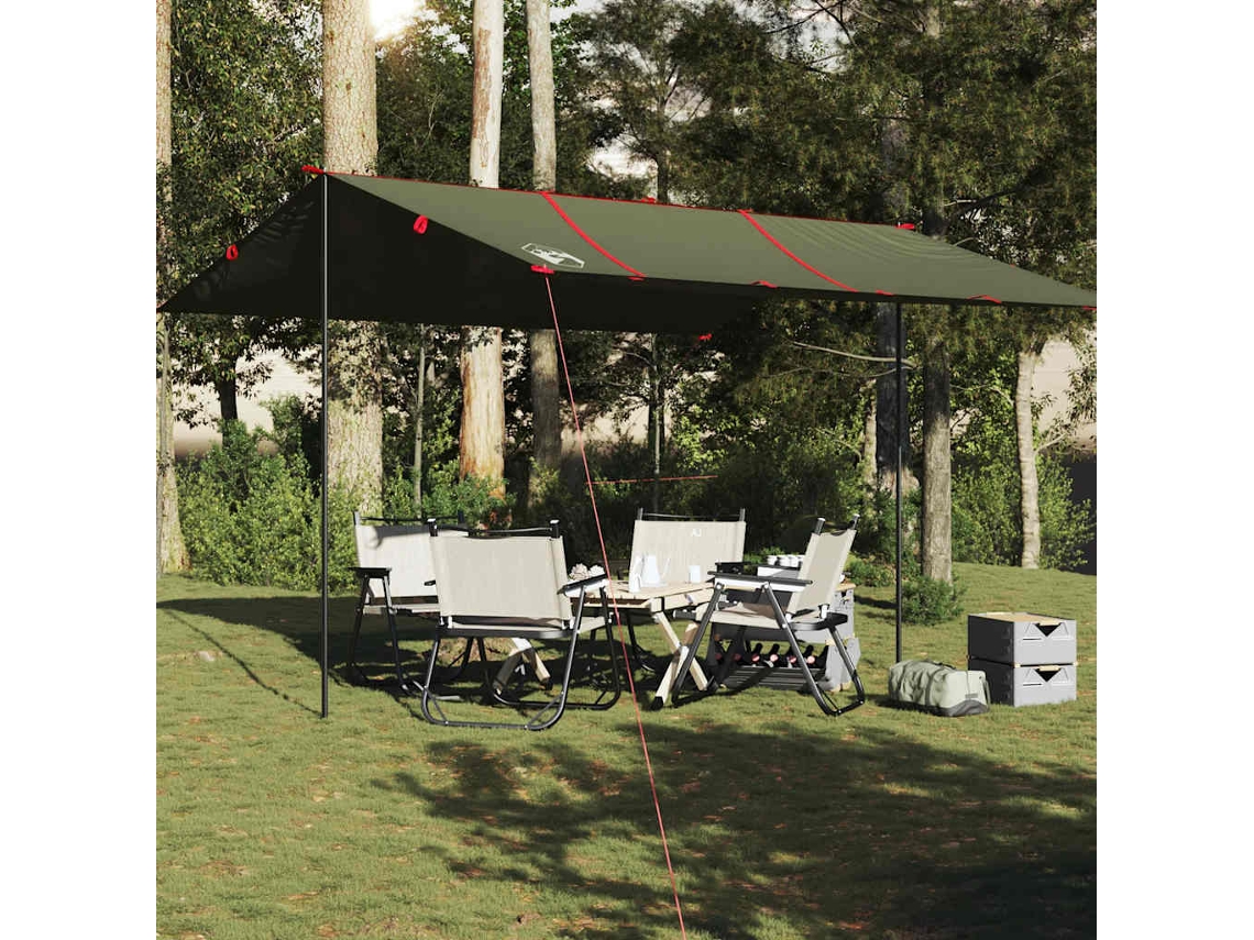Lona De Camping Impermeable Verde Oliva 451x420 Cm