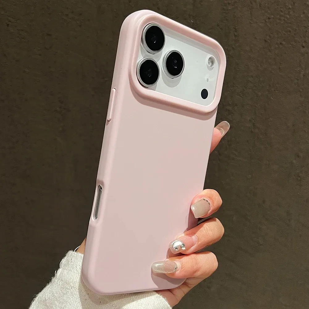 (iphone 16 Pro Rosa) Funda Protectora De Silicona Líquida A Prueba De Golpes Para Iphone, Cubierta Protectora Suave