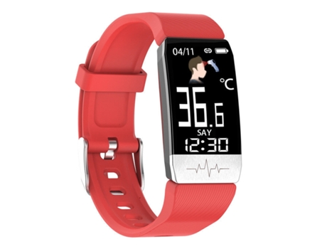Smartwatch MDUG Monitor de Frequência Cardíaca Vermelho