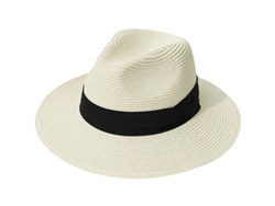 Sombrero De Paja Panamá De Ala Ancha Para Mujer, Plegable Con Hebilla, Ideal Para La Playa En Verano.