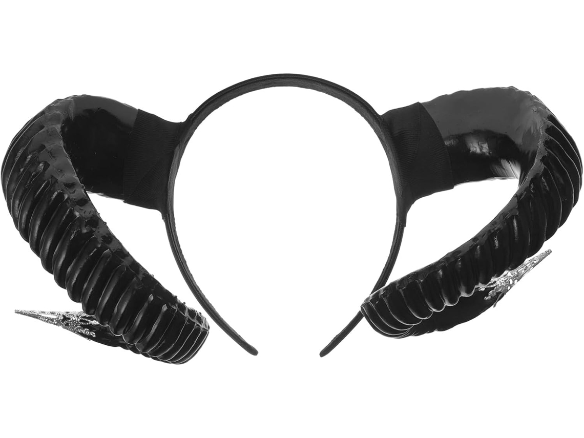Diadema Con Cuernos De Demonio De Plástico Negro Nuobesty, Accesorio Para El Cabello Resistente Y Duradero Para Disfraces.