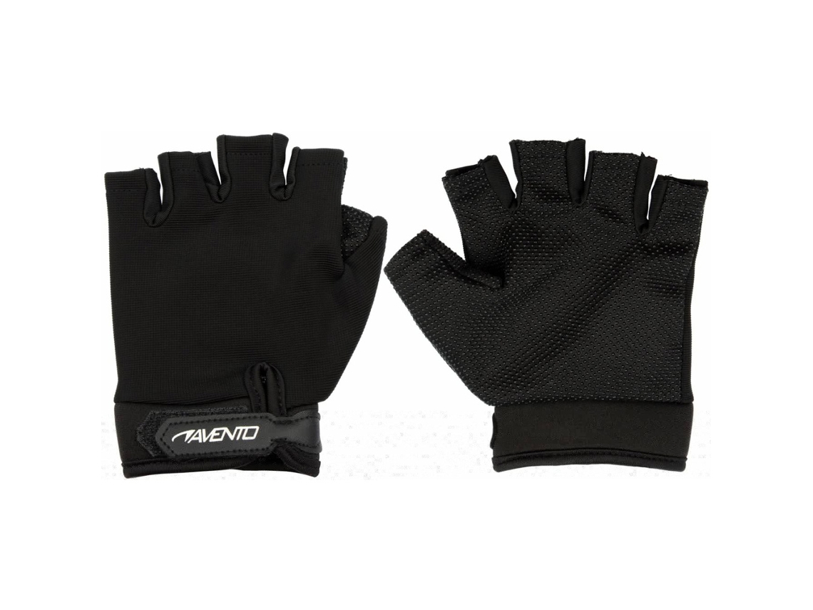 Guantes Fitness para Entrenamiento de Fuerza AVENTO Negro - S/M