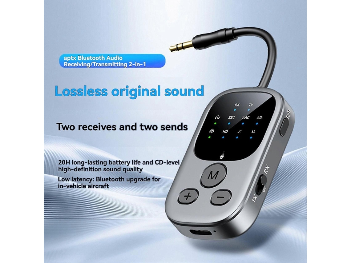 Receptor y transmisor USB Bluetooth 6.0 2 en 1 GOKOCO para audio de aeronaves, 3,5 mm