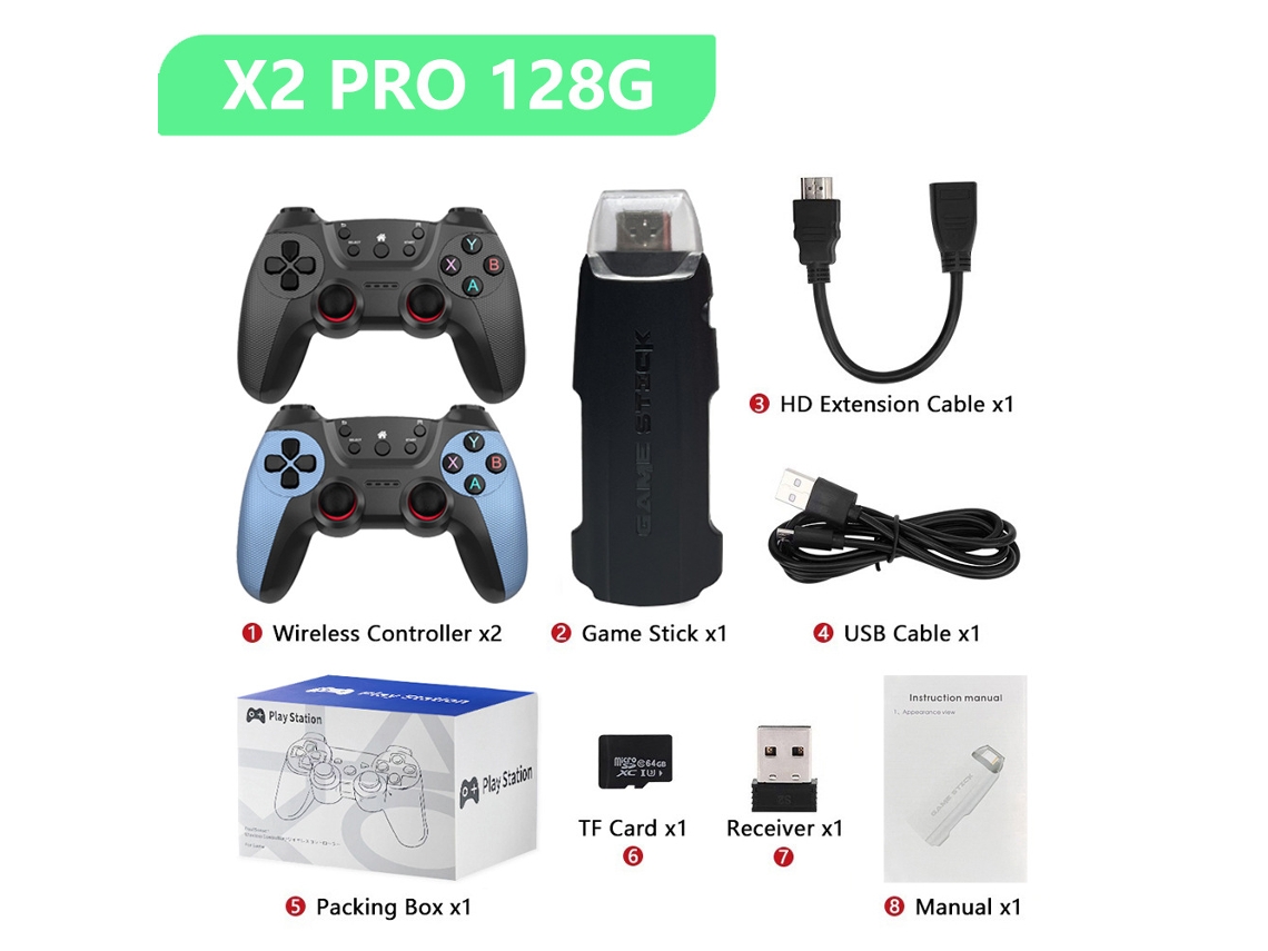 Consola de juegos inalámbrica para el hogar X2 Pro 4k Hd Double Arcade 128g Siurn