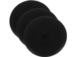 Juego de 3 tapones de silicona negros para desagüe de fregadero de cocina, para evitar obstrucciones. Slowmoose