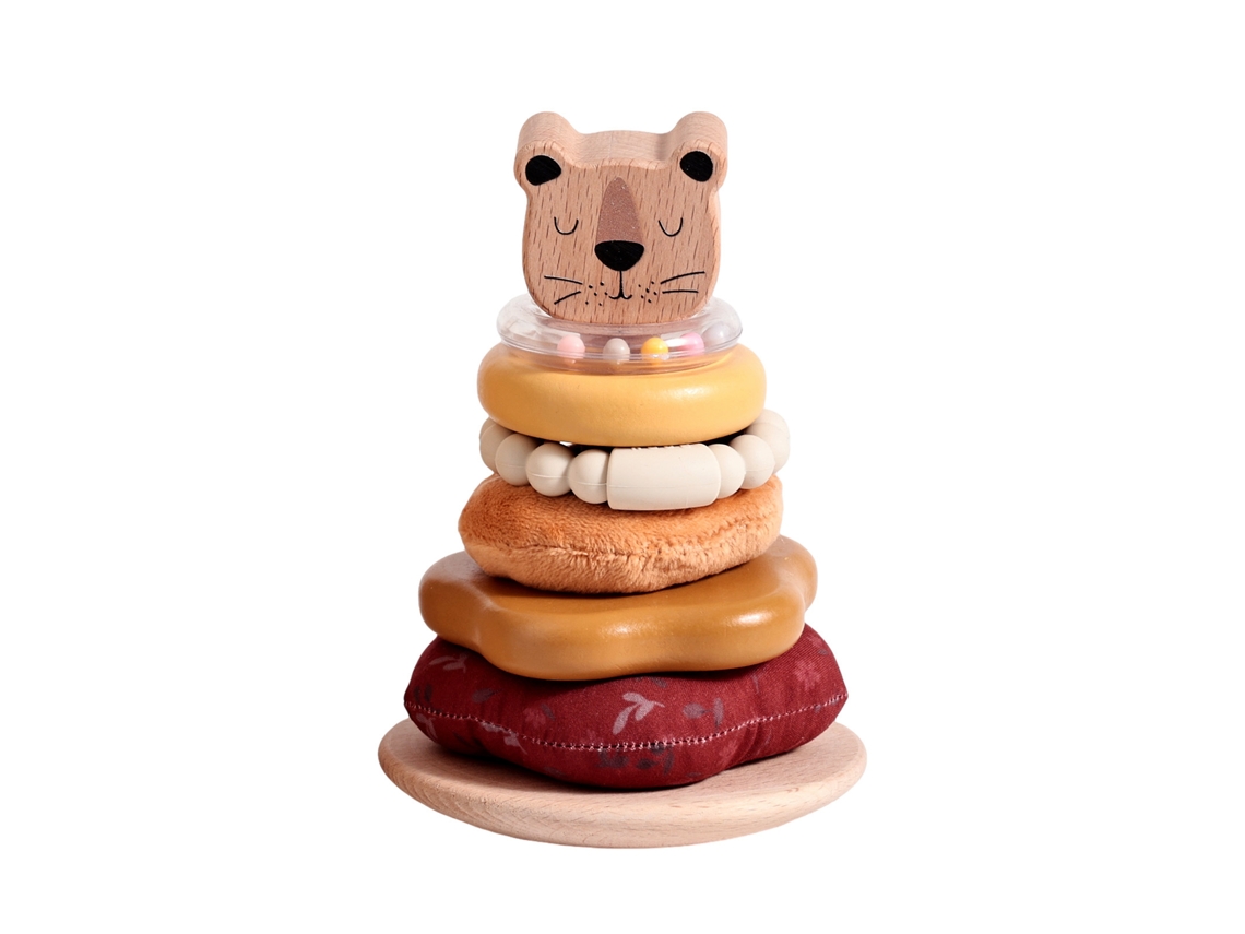 Juguete Apilable De Animales De Madera Con Sonajero, Juguete Educativo De Aprendizaje Temprano Para Bebés, Czhhmart