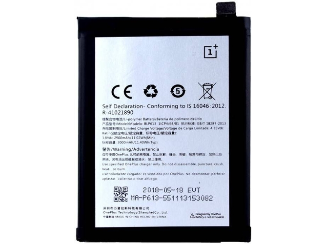 Bateria OnePlus Litio Ionen BLP613 OnePlus 3 3000mAh