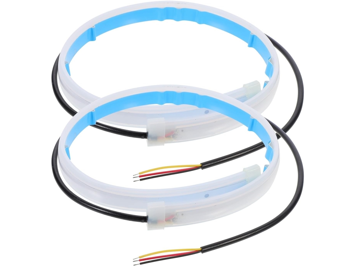 Barra De Luz Led Flexible E Impermeable De 12 V Para Motocicletas Y Suv, 2 Piezas, Luz Diurna/luz Antiniebla, Silicona