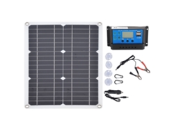 Panel Solar Portátil Con 2 Puertos Usb Y Controlador De 10 A Y 20 W, Carga Fotovoltaica Versátil.