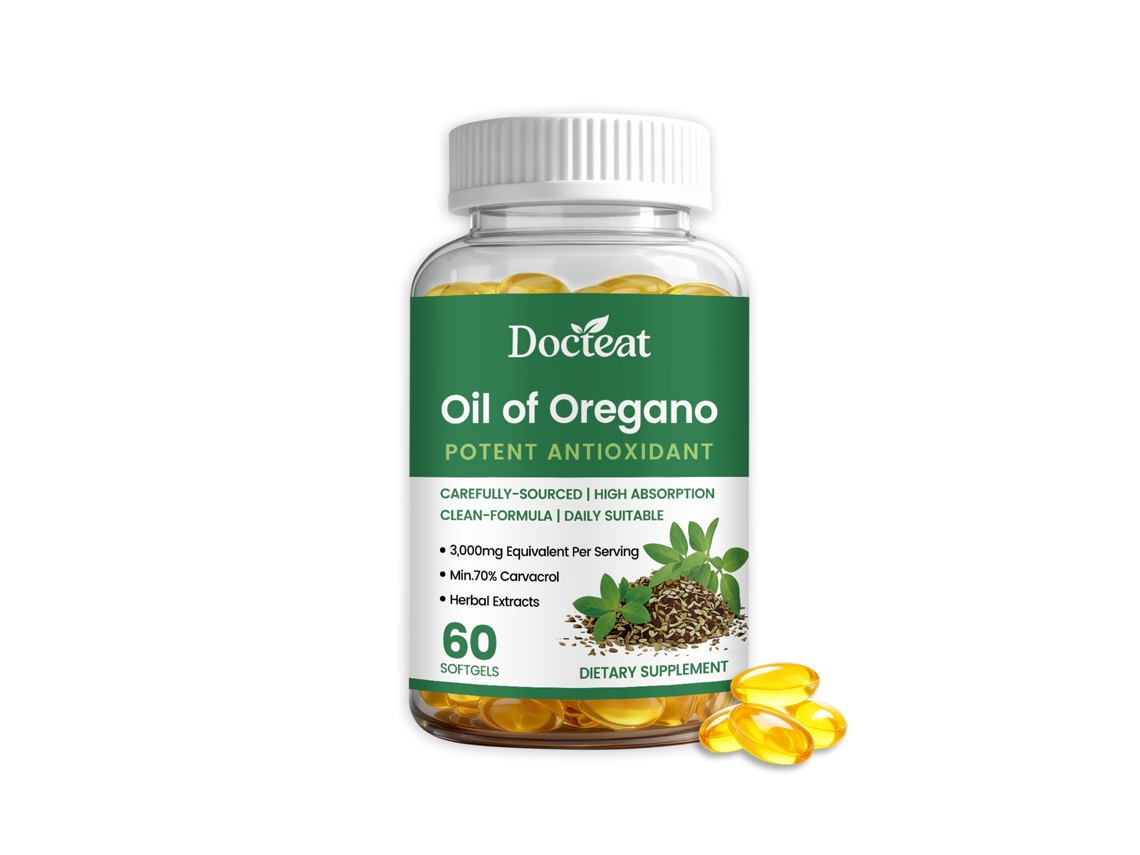 Cápsulas blandas de aceite de orégano en gel oral