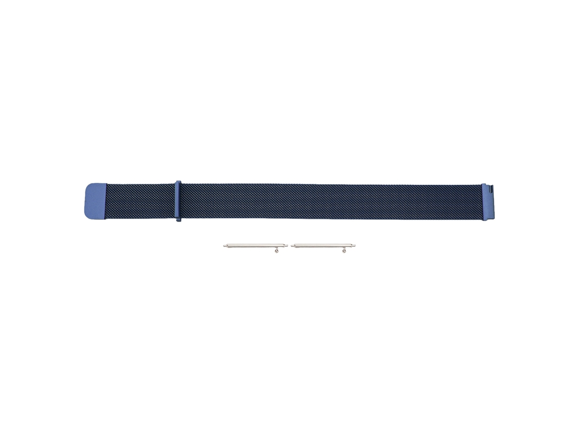 Correa De Malla De Acero Inoxidable De 20 Mm Con Cierre Rápido Para Reloj Inteligente - Azul