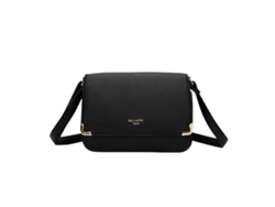 Bolso Bandolera Con Solapa Para Mujer Con Detalles Dorados De Diseño Estructurado