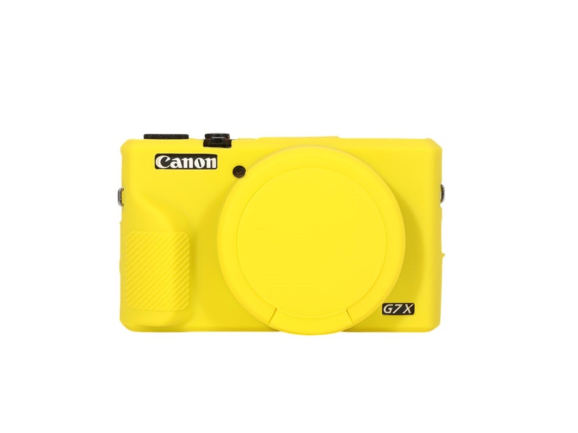 Funda de silicona HEXINYIGJLY para Canon G7x Mark II, extraíble, resistente a los arañazos, amarilla.