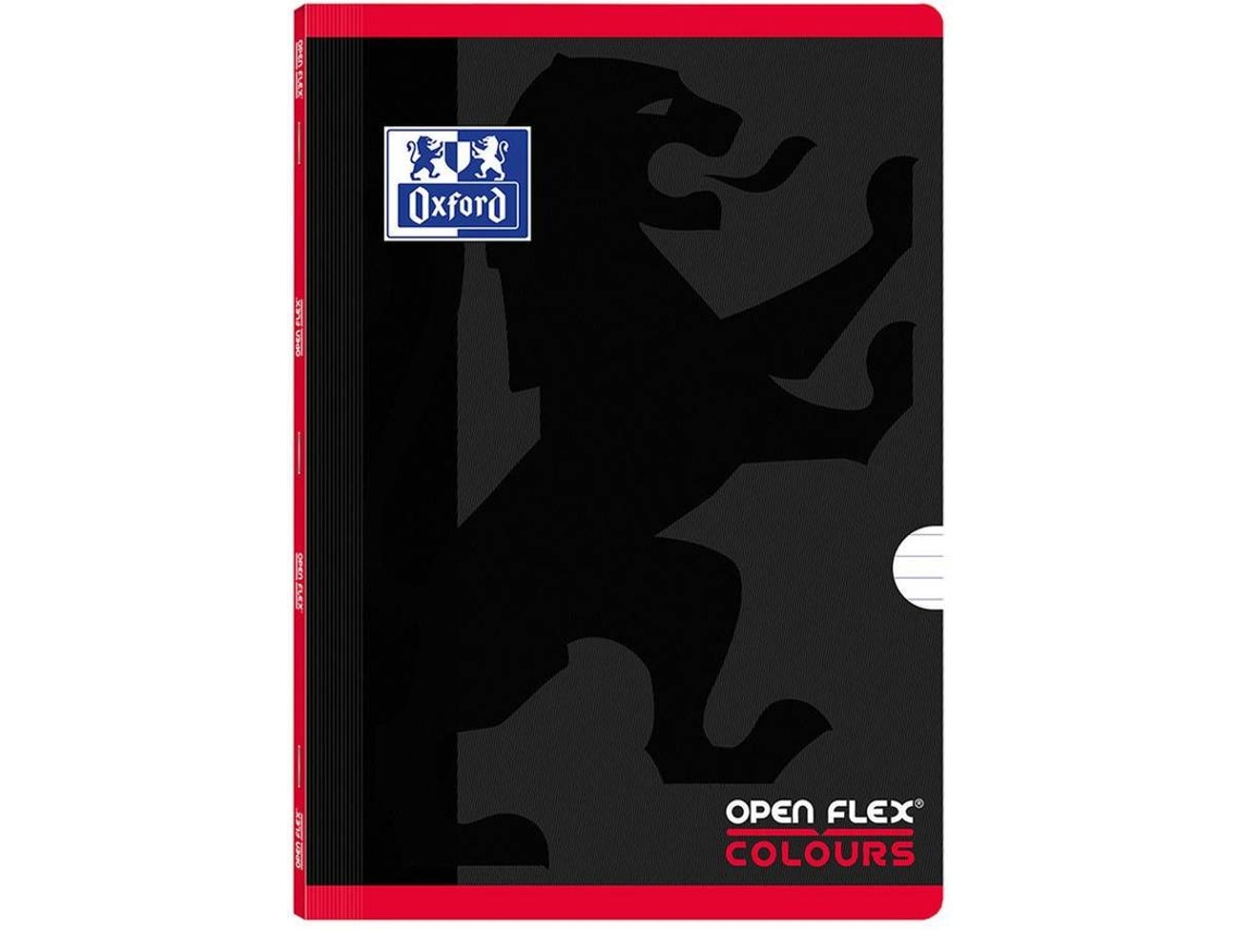 Cuaderno OXFORD 485214 Negro y Rojo (A4 - Pautado - 48 Hojas)