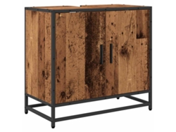 Maison Exclusive - Mueble De Lavabo Para Baño Madera Envejecida 65 X 33 X 60 Cm