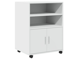 Maison Exclusive - Armario Con Ruedas Madera De Ingeniería Blanco 60x48x81 Cm