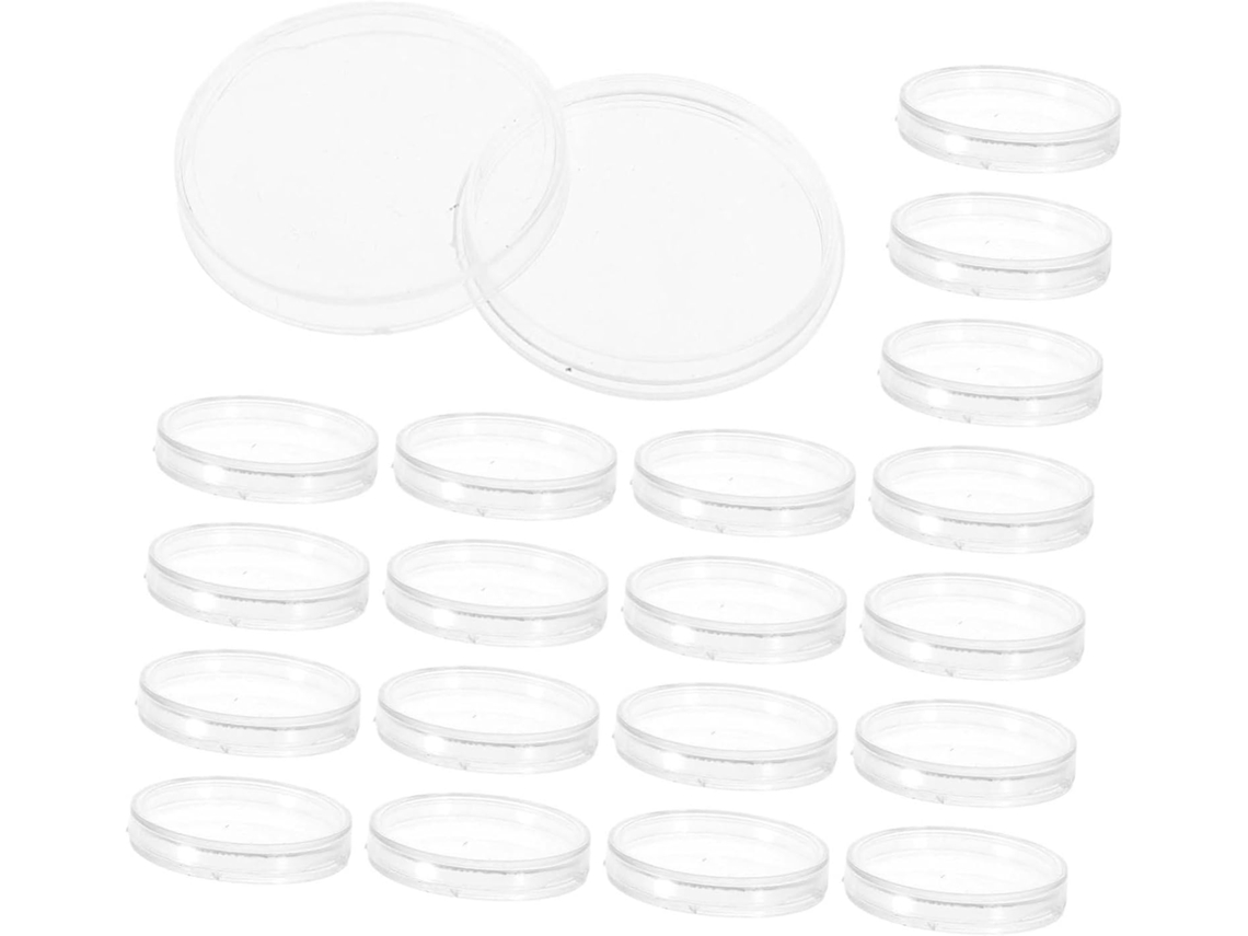 Caja De Almacenamiento Transparente Con Tapa, Paquete De 200 Unidades, Para Monederos De Plástico.