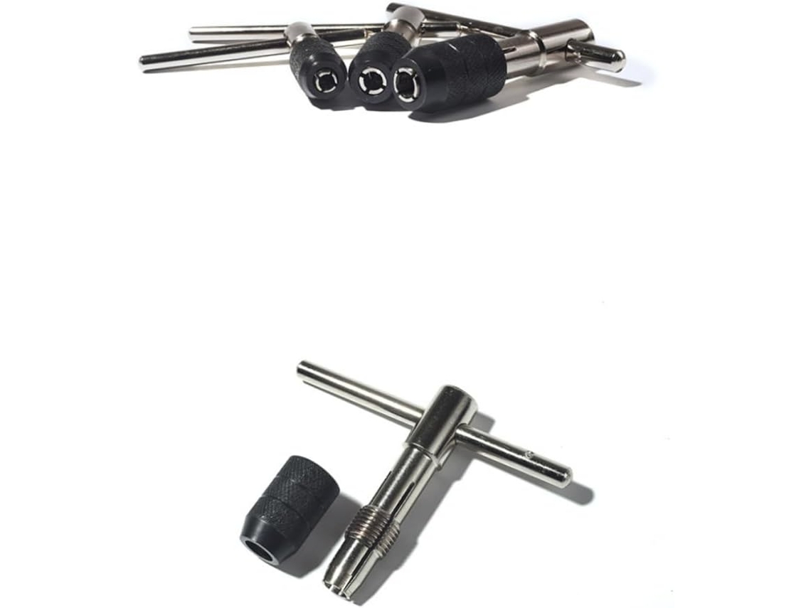 Llave De Carraca Ajustable De 3 Piezas Para Roscado Y Juego De Mordazas De Alta Resistencia Con