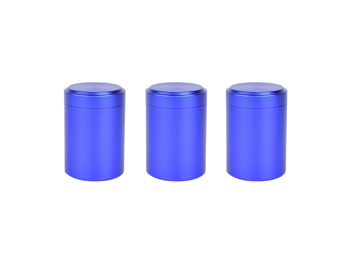 (3 Piezas Azul) Mini Caja De Té De Metal, Pequeño Contenedor Portátil