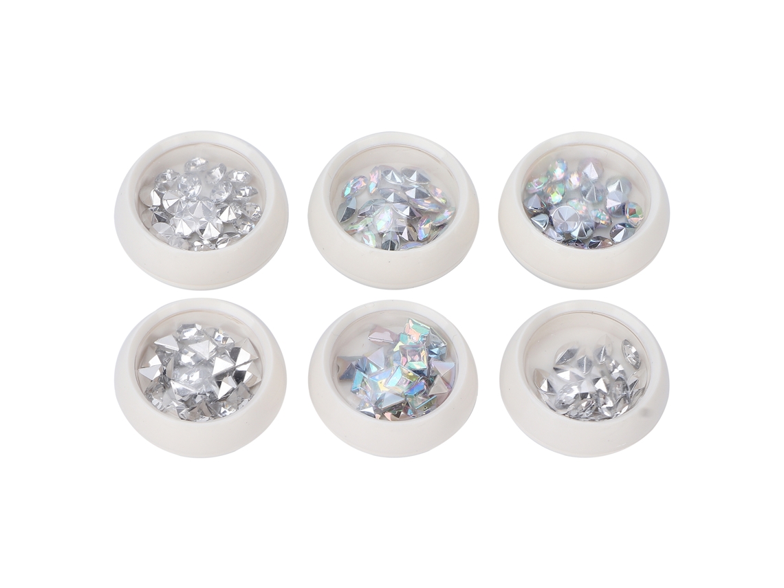 Cajas De Diamantes De Imitación Para Decoración De Uñas En Casa O En Salones De Belleza, Purpurina Portátil, Decoración Brillante Con Diamantes De Imitación Para Decoración De Uñas.