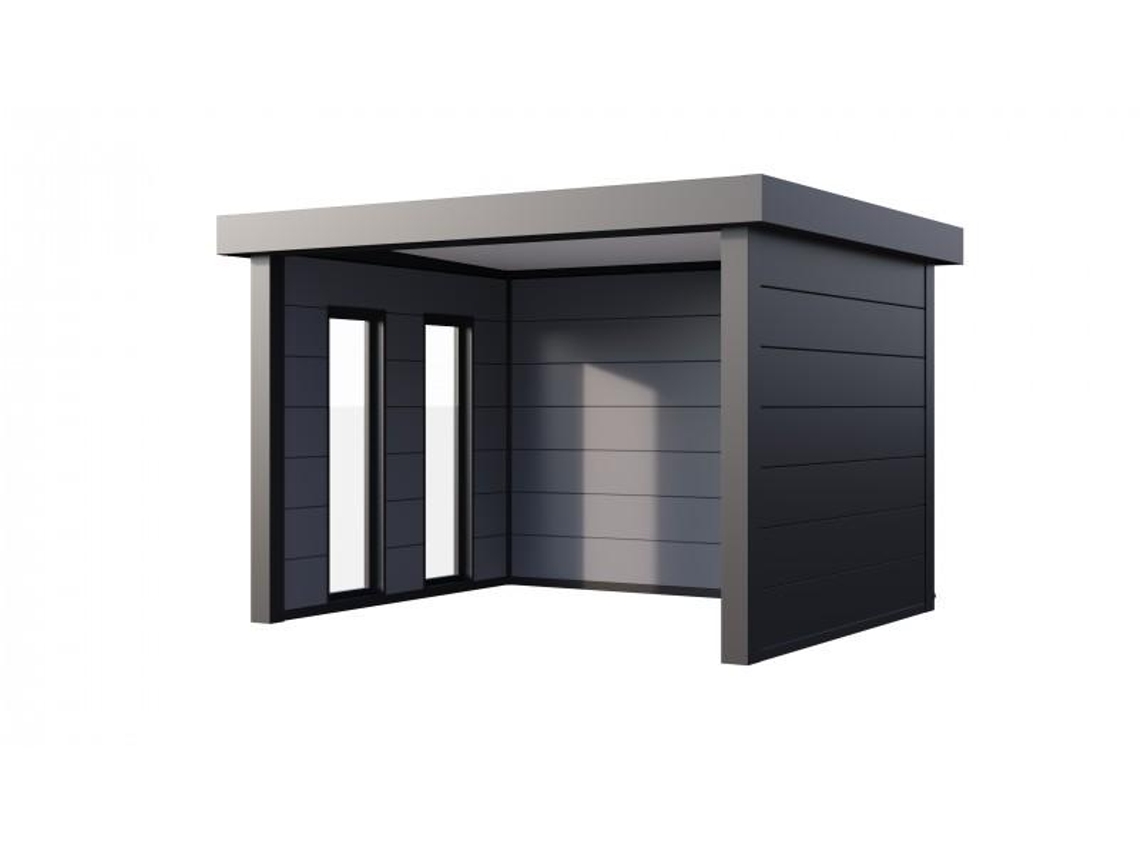 Apoyo de Jardin metálico NH1 con ventanas | Antracita | 298 x 358 - NOVO HABITAT