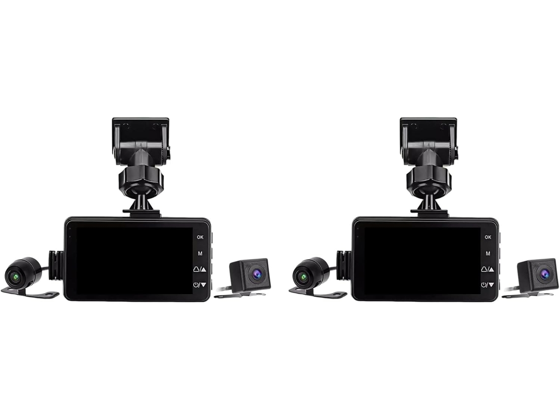 2 Cámaras Dvr Para Motocicleta Con Grabación De Vídeo En Bucle Doble