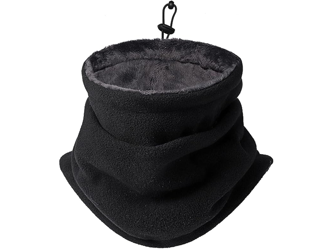 Lenço De Inverno Versátil - Lenço Tubular - Lenço Facial - Felpa Para Aquecimento - Preto - Um Tamanho