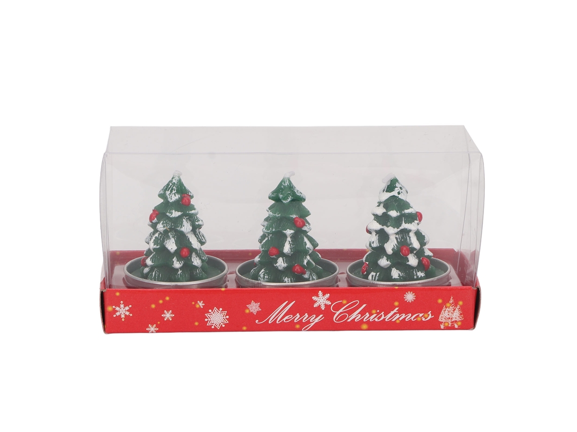 Velas De Velita En Forma De Árbol De Navidad Hechas A Mano Para Decoración