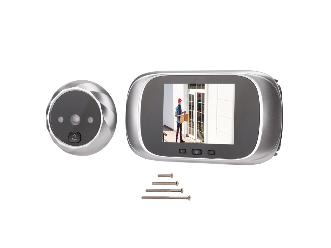 Pantalla Digital Para Puerta Con Pantalla Hd De 2,8 Pulgadas, Ángulo De Visión Amplio De 90 Grados, 12 Idiomas, Color Plata Para El Hogar.